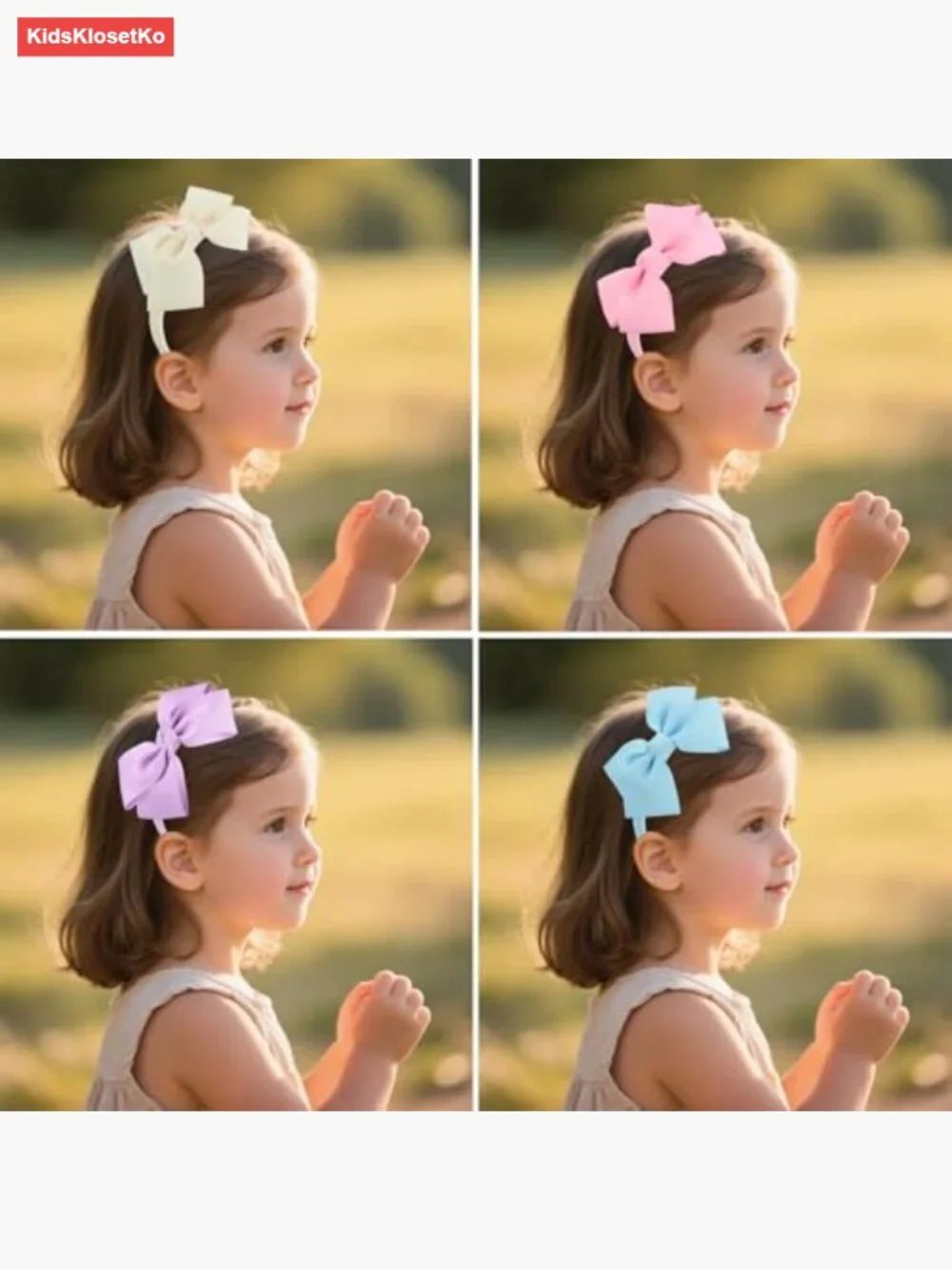 Grosgrain Ribbon Hair Headband for Toddlers Girls Handmade